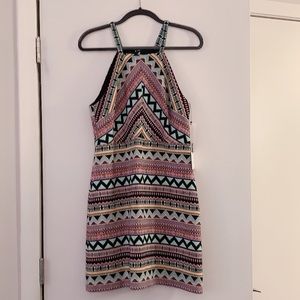 Laundry by Shelli Segal Jacquard Halter Dress